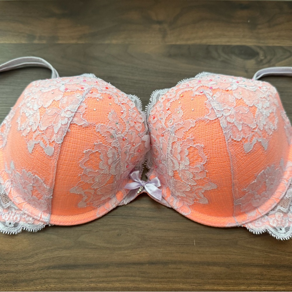 Victoria's Secret Coral Lace Bra
